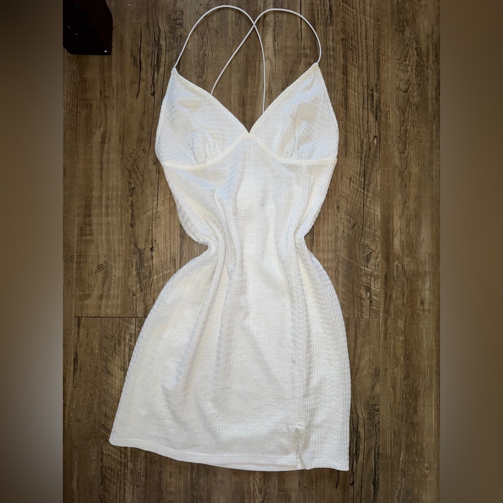 H&M White mini Bodycon dress NEW